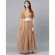 Load image into Gallery viewer, Peach color Net Lehenga with Heavy Embroidery, Zari and Thread work ClothsVilla