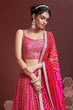 Load image into Gallery viewer, Great Pink Digital Print Chinnon Silk Engagement Wear Lehenga Choli ClothsVilla