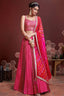 Great Pink Digital Print Chinnon Silk Engagement Wear Lehenga Choli ClothsVilla