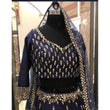 Load image into Gallery viewer, Navy Blue Color Lehenga Choli with Foil Mirror and Embroidery Zari work ClothsVilla