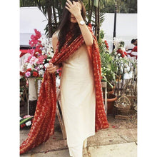Load image into Gallery viewer, Off white Cotton Salwar Suit with Pure Bandhani Dupatta ClothsVilla