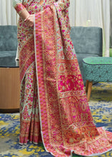 Load image into Gallery viewer, Light Pistachio Green Banarasi Jamawar Woven Silk Saree : Top Pick Clothsvilla