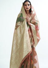 Load image into Gallery viewer, Light Brown Designer Woven Organza Silk Saree Clothsvilla