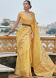 Load image into Gallery viewer, Corn Yellow Woven Linen Silk Saree Clothsvilla