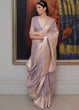 Load image into Gallery viewer, African Purple Banarasi-Chanderi Fusion Woven Silk Saree Clothsvilla