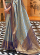 Load image into Gallery viewer, Coral Blue Zari Woven Kanjivaram Silk Saree Clothsvilla