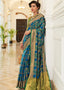 Blue Patola Silk Saree with Golden Border : Top Pick Clothsvilla