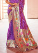 Load image into Gallery viewer, Deep Purple Woven Paithani Silk Saree Clothsvilla