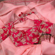 Load image into Gallery viewer, Organza Saree with Lace Border and Embroidery Work with Dashing Silk Blouse ClothsVilla