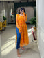 Yellow Color Floral Printed Georgette Naira Cut Kurti Clothsvilla