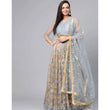 Load image into Gallery viewer, Grey color Soft Net Lehenga with Heavy Embroidery work ClothsVilla