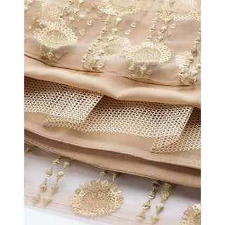 Gold color Net Lehenga with Heavy Embroidery work ClothsVilla
