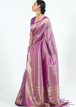 Load image into Gallery viewer, Deep Purple Woven Kanjivaram Silk Saree : Limited Edition Clothsvilla