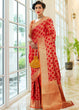 Load image into Gallery viewer, Red Patola Silk Saree with Golden Border Clothsvilla