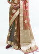 Load image into Gallery viewer, Light Brown Designer Woven Organza Silk Saree Clothsvilla