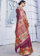 Load image into Gallery viewer, Begonia Pink and Golden Blend Silk Saree with Floral Woven Border and Pallu Clothsvilla