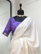 Load image into Gallery viewer, White Color Plain Manipuri Tussar Trending Saree Clothsvilla