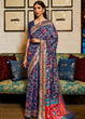 Load image into Gallery viewer, Space Blue Banarasi Jamawar Woven Silk Saree : Top Pick Clothsvilla