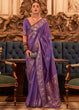 Load image into Gallery viewer, Indigo Purple Woven Tussar Silk Saree with Sequins Work Clothsvilla
