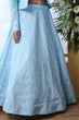 Load image into Gallery viewer, Sky Blue Embroidered Georgette Semi Stitched Lehenga ClothsVilla