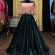 Load image into Gallery viewer, Peach Crop Top Lehenga in Silk and Satin ClothsVilla