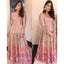 Peach Salwar Suit in Georgette with Resham, Zari, and Mirror Work ClothsVilla