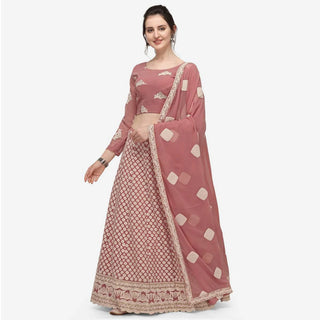 Pink Color Lehenga Choli with Lucknow Work ClothsVilla
