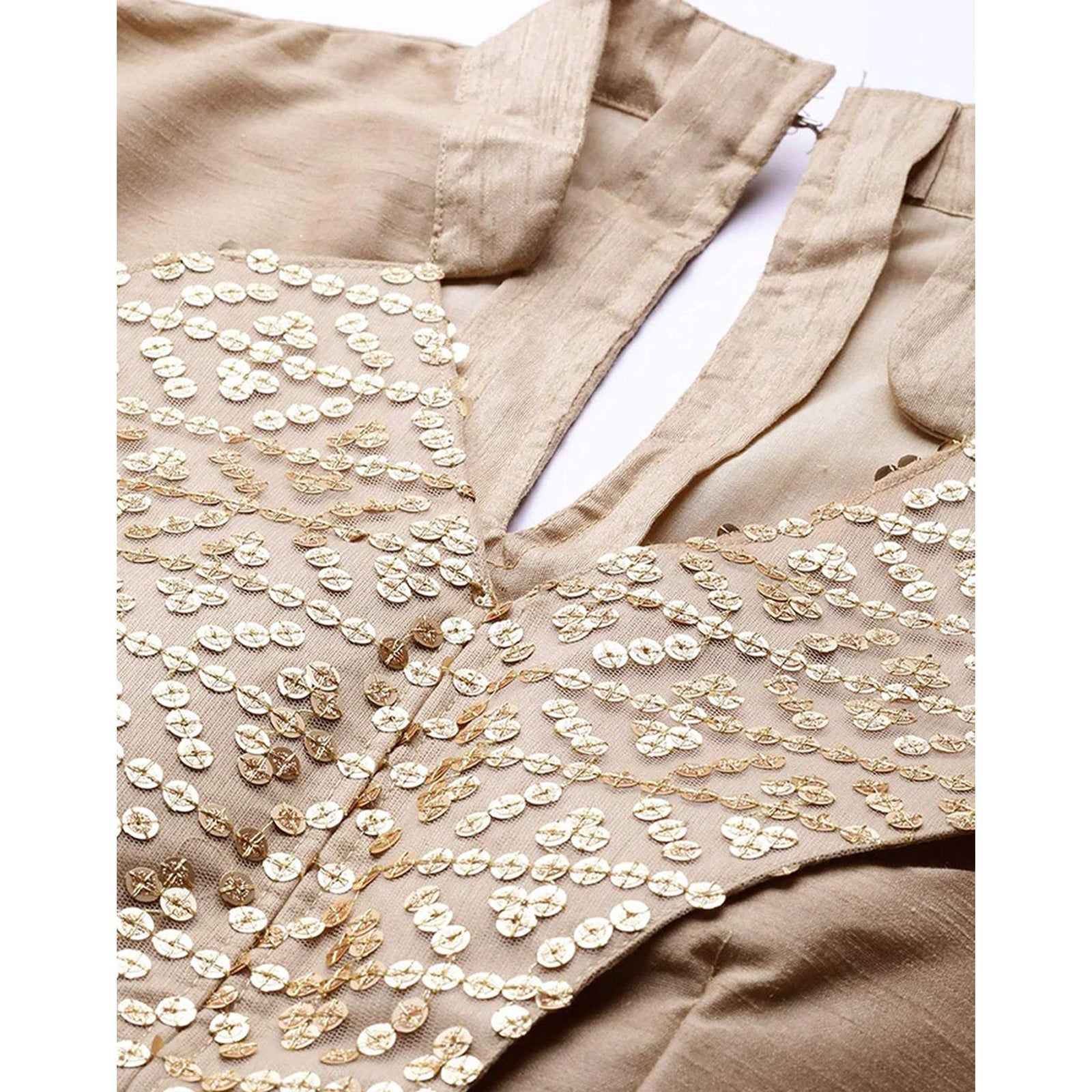 Beige color Net Lehenga with Heavy Embroidery, Zari and Thread work ClothsVilla