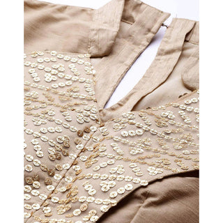 Beige color Net Lehenga with Heavy Embroidery, Zari and Thread work ClothsVilla