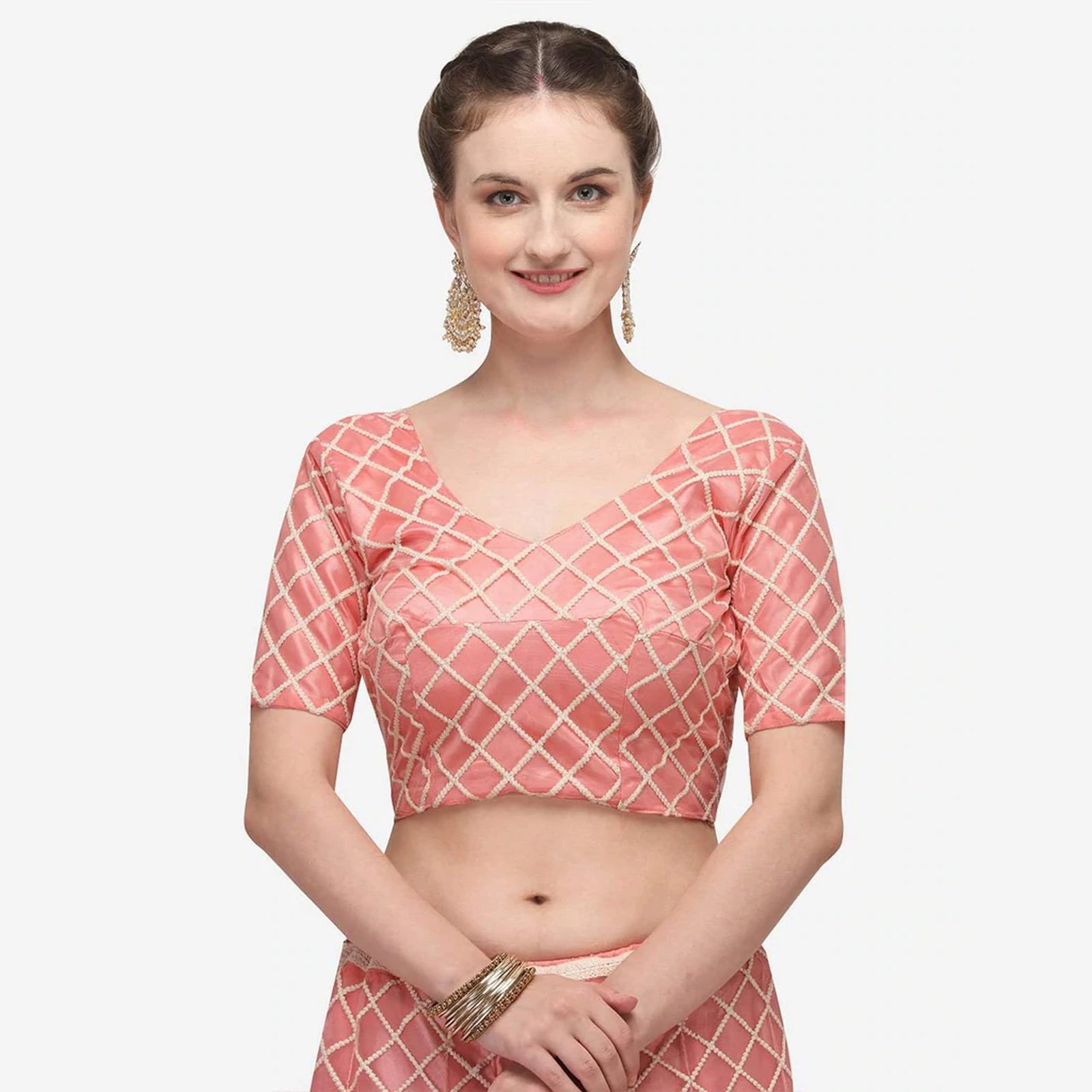 Pink Colored Lucknowi Work Lehenga Choli with Net Dupatta ClothsVilla