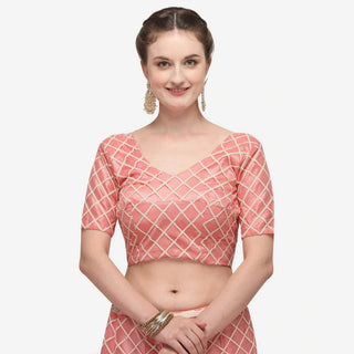 Pink Colored Lucknowi Work Lehenga Choli with Net Dupatta ClothsVilla