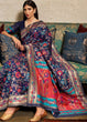 Load image into Gallery viewer, Space Blue Banarasi Jamawar Woven Silk Saree : Top Pick Clothsvilla