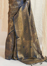 Load image into Gallery viewer, Lapis Blue &amp; Golden Blend Kanjivaram Silk Saree Clothsvilla