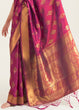 Load image into Gallery viewer, Hibiscus Purple Zari Butta Woven Banasari Silk Saree Clothsvilla