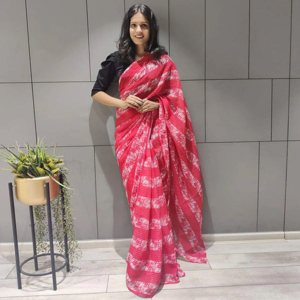 Printed Ready to Wear Georgette Saree ClothsVilla
