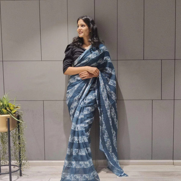 Printed Ready to Wear Georgette Saree ClothsVilla