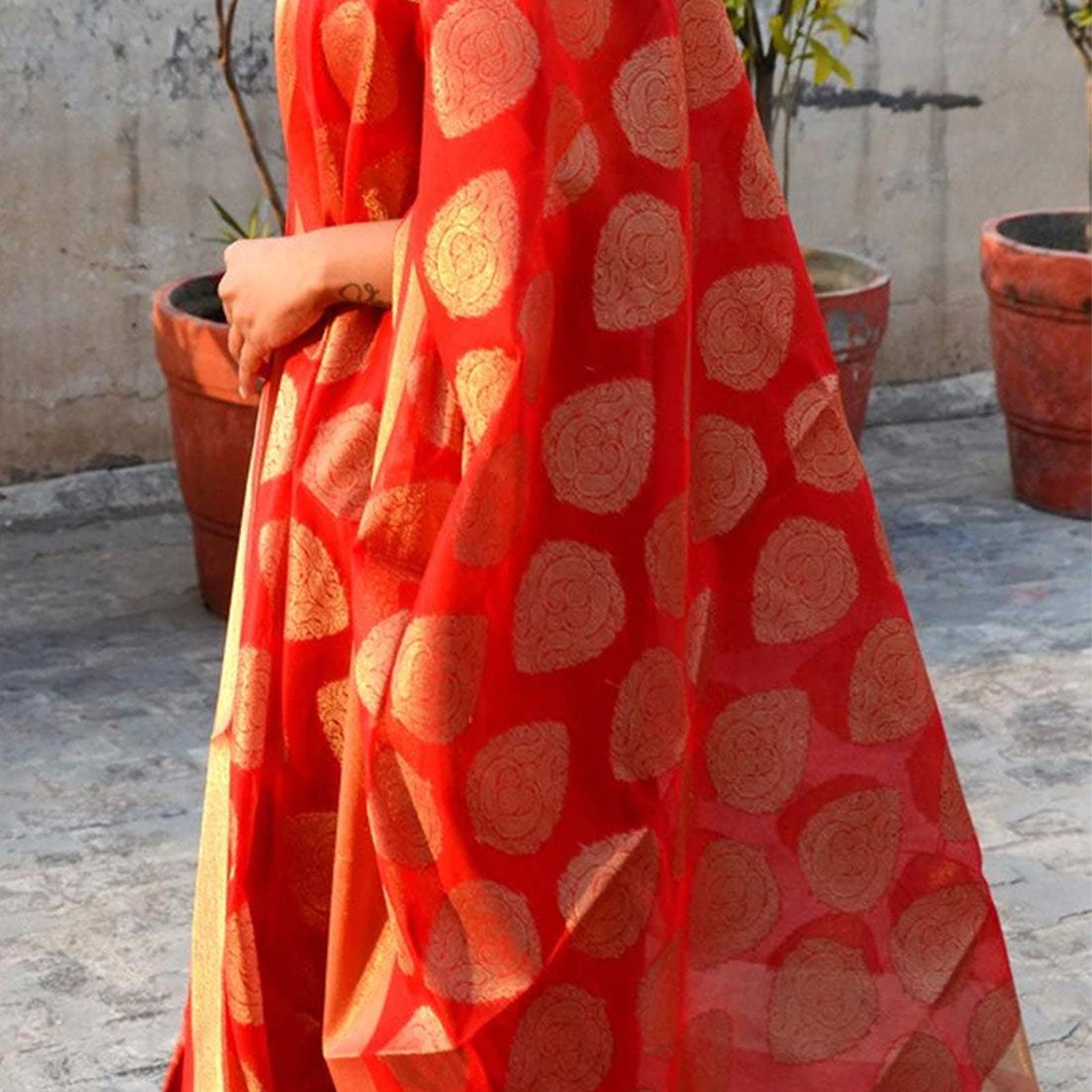 Pure Cotton Salwar Suit with Banaras Silk Dupatta For Women ClothsVilla