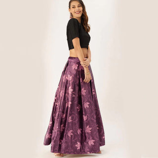 Purple Color Lehenga Choli with Banarasi Silk Dupatta ClothsVilla