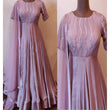 Load image into Gallery viewer, Purple Gown in Faux Georgette with Real Work Mirror ClothsVilla