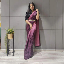 Load image into Gallery viewer, Ready to Wear Chiffon Saree with Metal Belt ClothsVilla