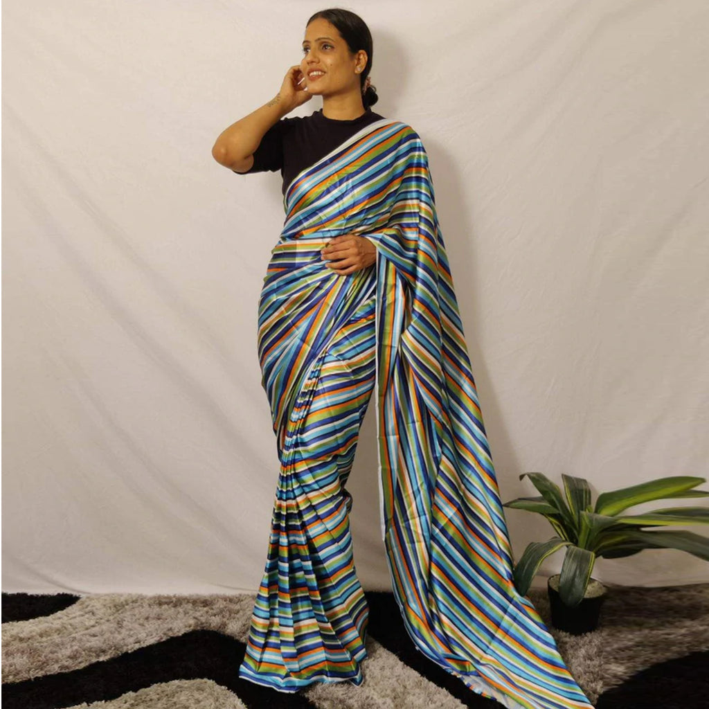 Ready to wear Japan Satin Silk Saree ClothsVilla
