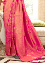 Load image into Gallery viewer, Hot Pink Zari Woven Kanjivaram Silk Saree with Tassels on Pallu Clothsvilla
