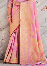 Load image into Gallery viewer, Flamingo Pink Woven Designer Silk Saree with Butti overall Clothsvilla