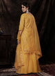 Load image into Gallery viewer, Mustard Yellow Color Elbow Sleeves Sharara Suit With Fully Sequins Work Clothsvilla