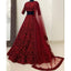 Red Soft Net Designer Embroidered Sequence Work Lehenga Choli ClothsVilla