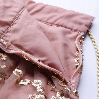 Ruddy Pink Thread, Sequence And Zari Work Lehenga choli ClothsVilla