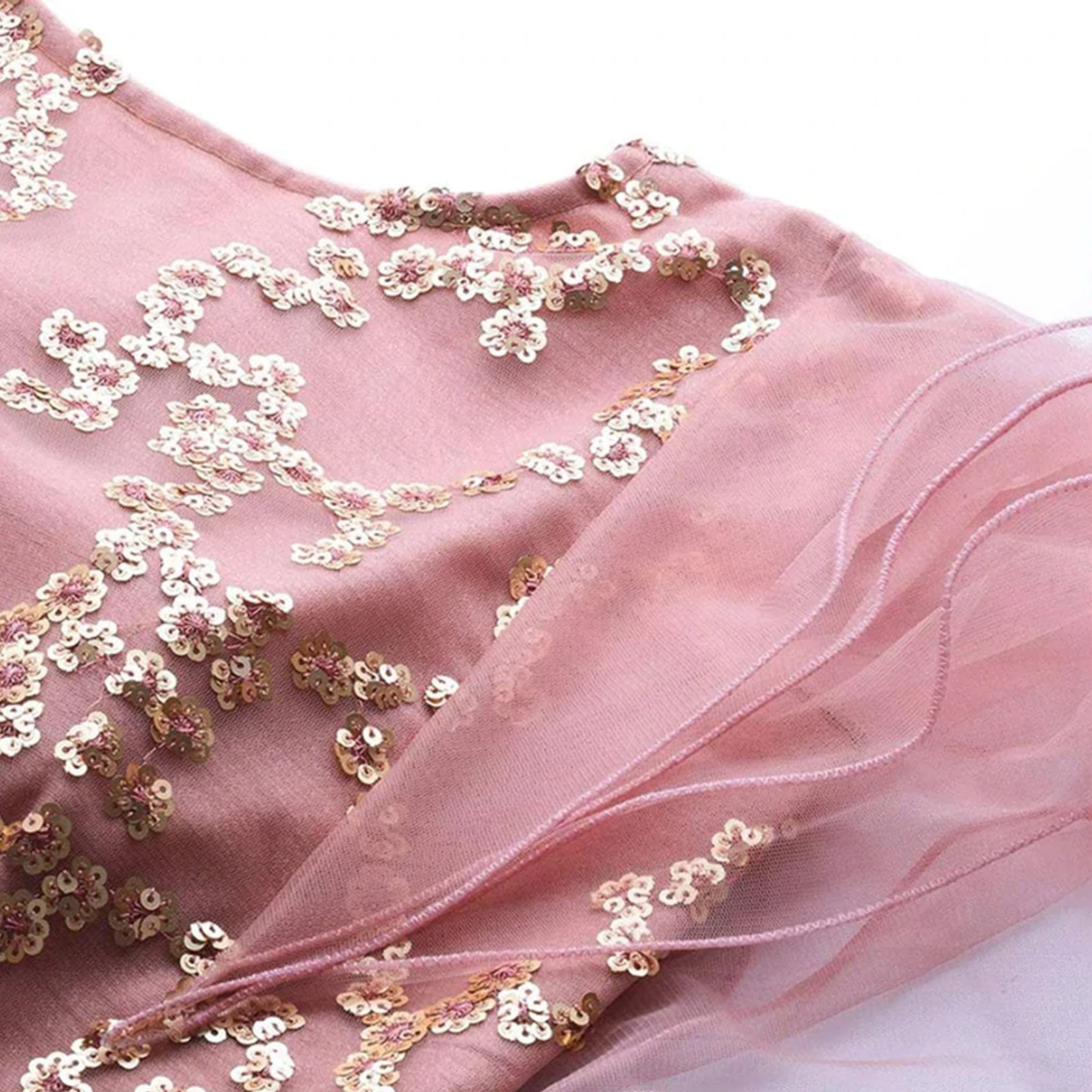 Ruddy Pink Thread, Sequence And Zari Work Lehenga choli ClothsVilla