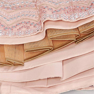 Salmon Thread and Foil Mirror Cutwork Lehenga choli ClothsVilla