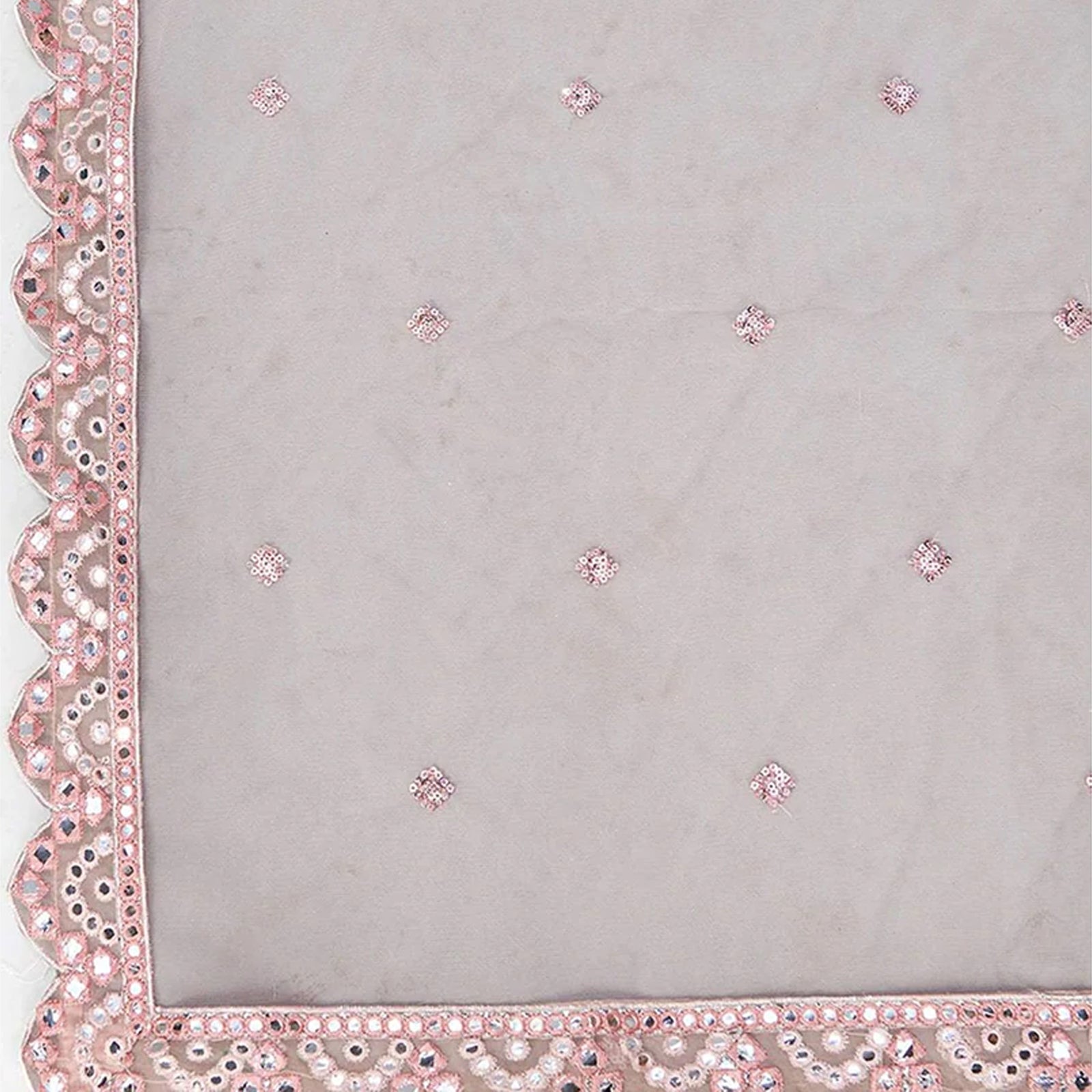 Salmon Thread and Foil Mirror Cutwork Lehenga choli ClothsVilla