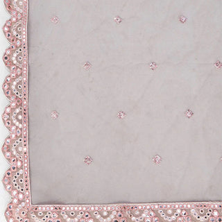 Salmon Thread and Foil Mirror Cutwork Lehenga choli ClothsVilla